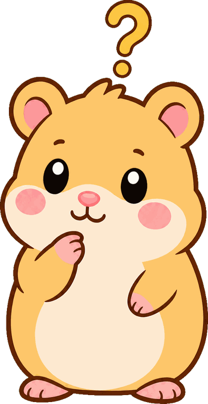 A hamster thinking about a puzzle